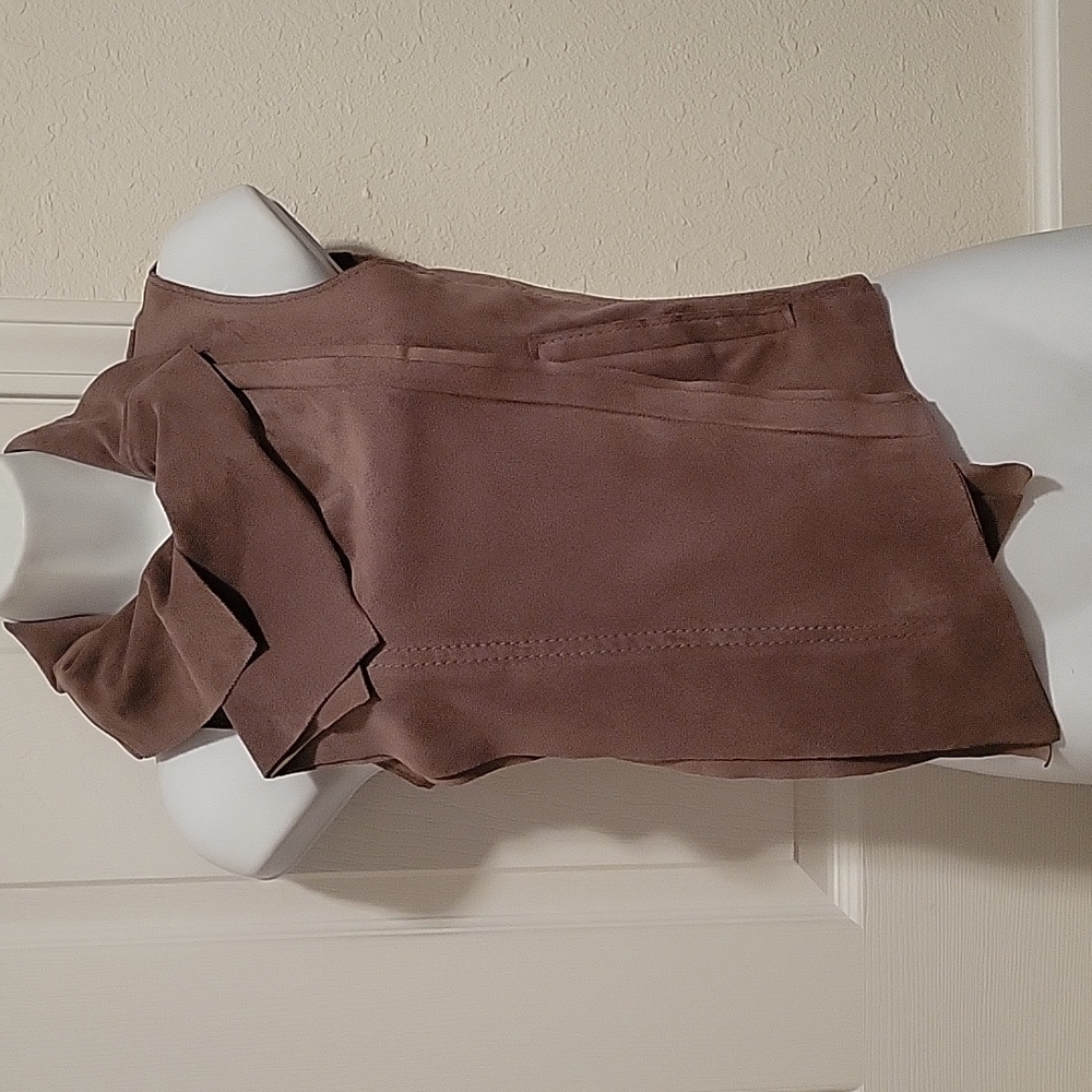 BCBG faux suede vest